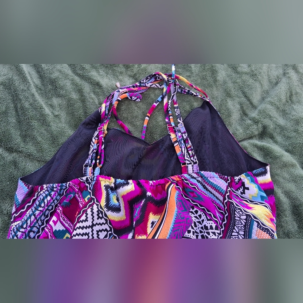 Speed Control Multicolor Geometric Mini Dress - Picture 4 of 6